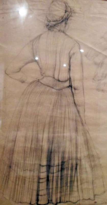 2 Ladies sketch - Very old - Beautiful!! - Bid now!!